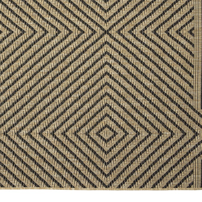 Dywan zewnętrzny Panama beżowo-czarny 120 x 170 cm