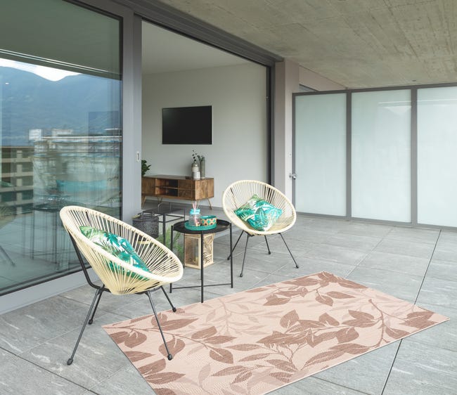 Dywan zewnętrzny Patio beżowo-brązowy 160 x 230 cm