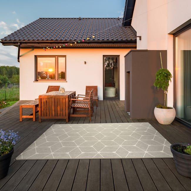 Dywan zewnętrzny Patio szary 160 x 230 cm