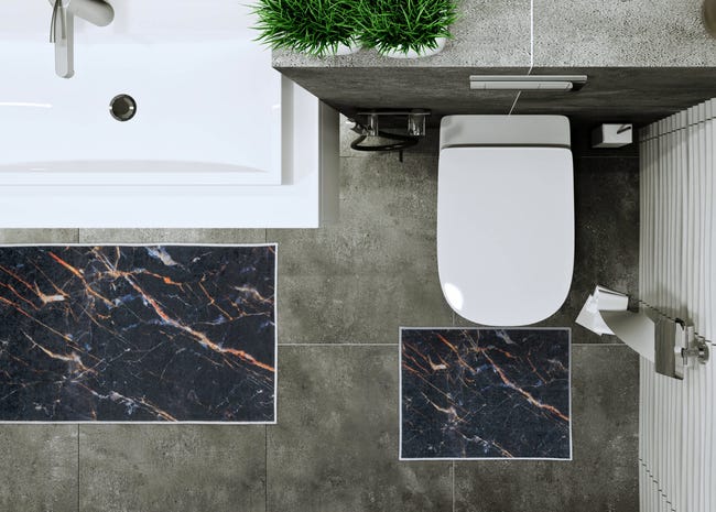 Dywanik łazienkowy Glamur Marmur 50 x 80 / 40 x 50