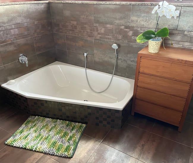 Dywanik łazienkowy Mosaic Zielony 50 x 80 Ba-De