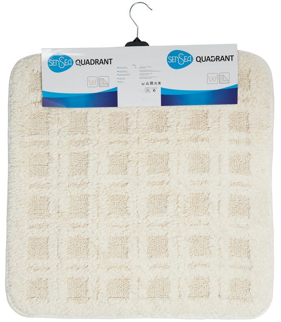 Dywanik łazienkowy Quadrant Ecru  60 X 60 Coram