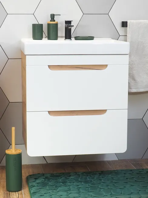 Dywanik łazienkowy Rimini Zielony 60 x 95 Duschy