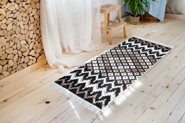 Dywanz frędzlami Kilim Gold Etno dwustronny 80 x150 cm