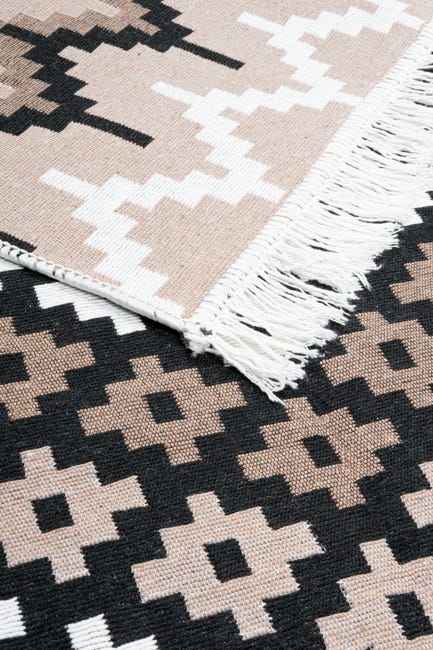 Dywanz frędzlami Kilim Gold Etno dwustronny 80 x150 cm
