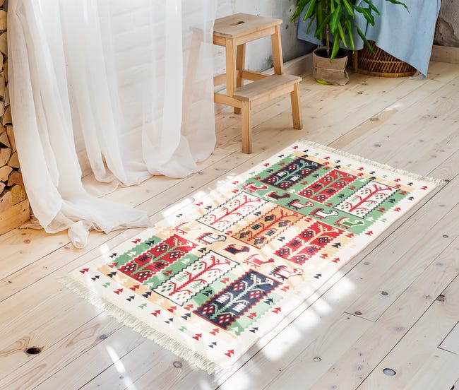 Dywanz frędzlami Kilim Gold Regionalny dwustronny 80 x150 cm
