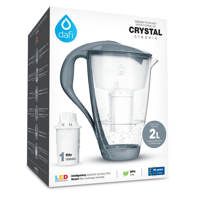 Dzbanek filtrujący wodę Crystal Classic LED 2 l/1 l Dafi