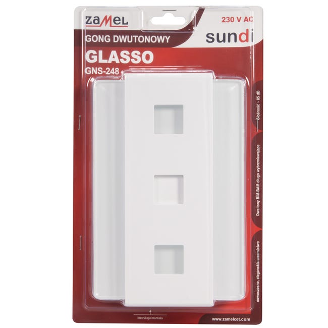 Dzwonek do drzwi przewodowy 230V GNS - 248 GLASSO ZAMEL