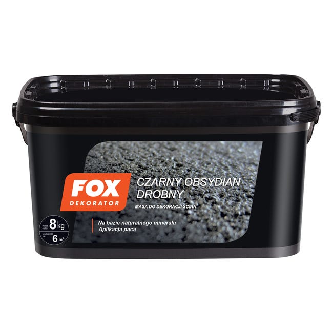 Efekt dekoracyjny Czarny Obsydian Drobny 8 kg Fox
