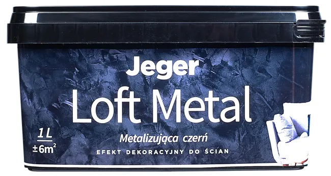 Efekt dekoracyjny LOFT METAL 1 l Metalizująca czerń JEGER