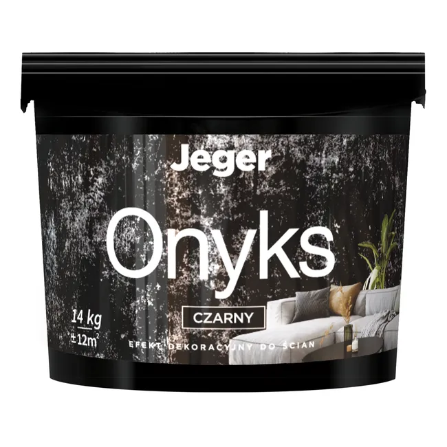 Efekt dekoracyjny do ścian Onyks 14 kg czarny Jeger
