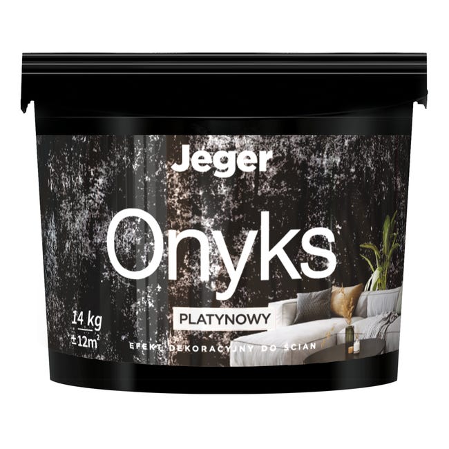 Efekt dekoracyjny do ścian Onyks 14 kg platynowy Jeger