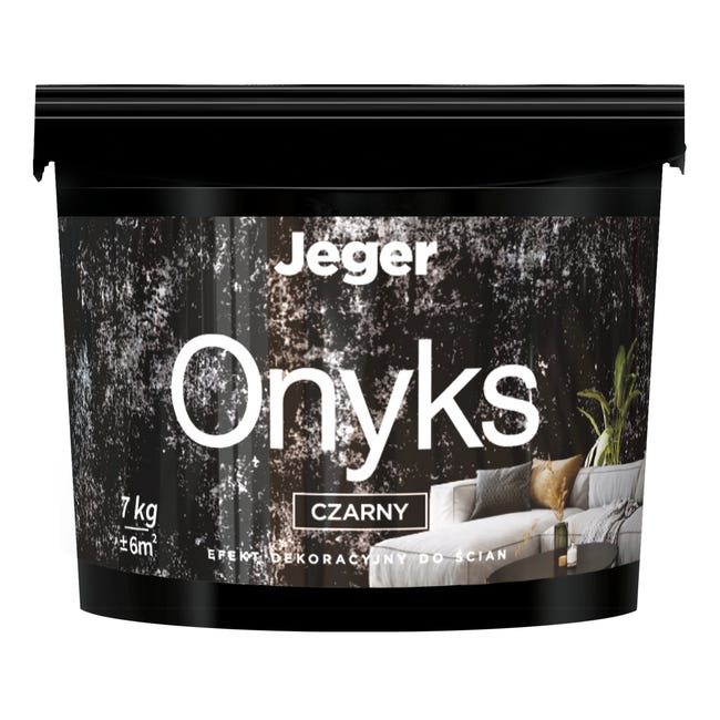 Efekt dekoracyjny do ścian Onyks 7 kg czarny Jeger