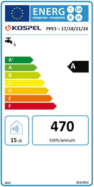 Elektryczny przepływowy ogrzewacz wody PPE3 18/21/24 kW KOSPEL