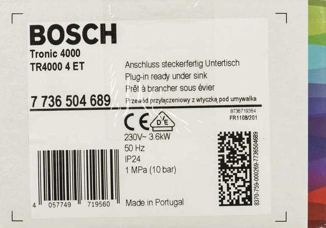Elektryczny przepływowy ogrzewacz wody TR4000 6 kW ET BOSCH