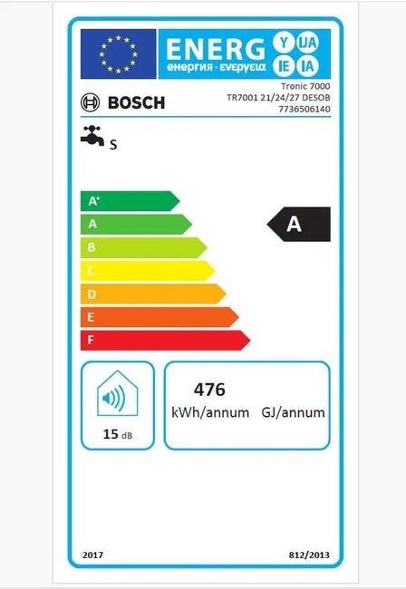 Elektryczny przepływowy ogrzewacz wody TR7001 27 kW BOSCH