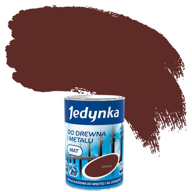 Emalia DO DREWNA I METALU 0.9 l Mahoń Mat JEDYNKA
