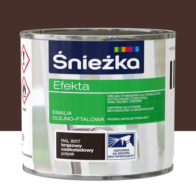 Emalia EFEKTA 0.25 l Czekoladowy brąz Połysk ŚNIEŻKA