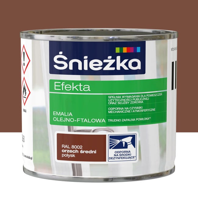 Emalia EFEKTA 0.25 l Orzech średni Połysk ŚNIEŻKA
