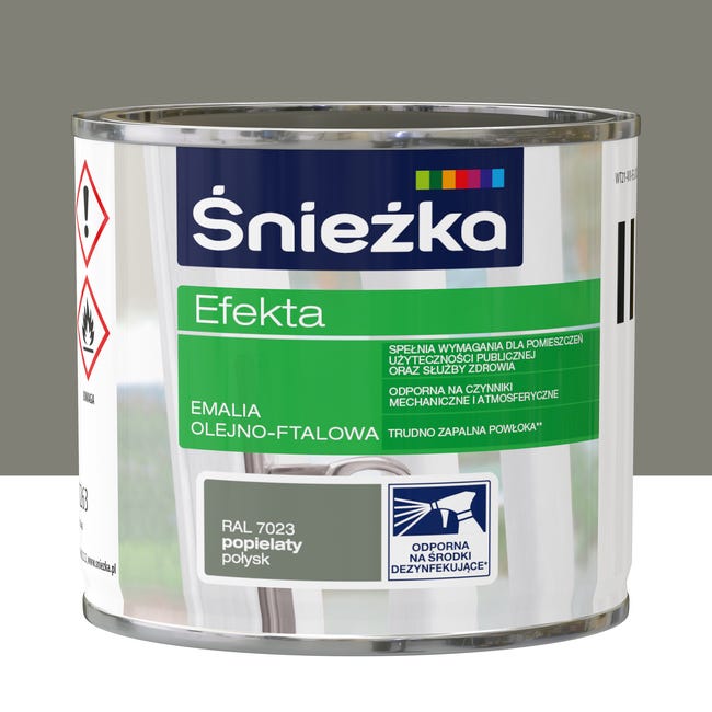 Emalia EFEKTA 0.25 l Popielaty Połysk ŚNIEŻKA