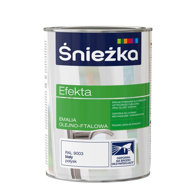 Emalia EFEKTA 0.9 l Biały Połysk ŚNIEŻKA