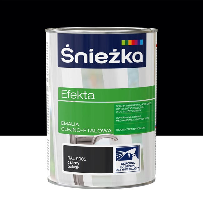 Emalia EFEKTA 0.9 l Czarny Połysk ŚNIEŻKA