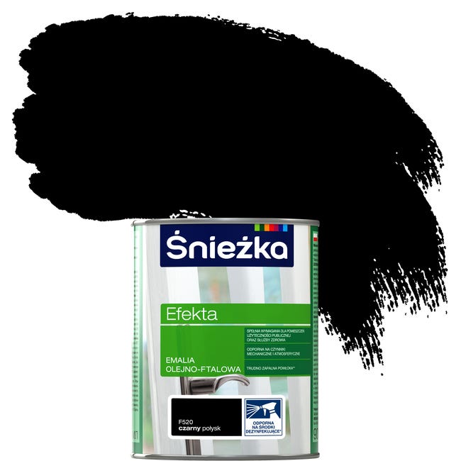 Emalia EFEKTA 0.9 l Czarny Połysk ŚNIEŻKA