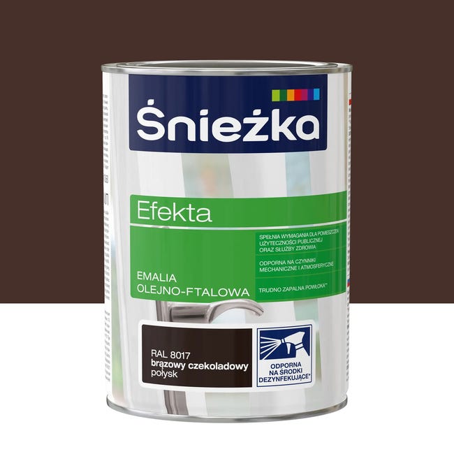 Emalia EFEKTA 0.9 l Czekoladowy brąz Połysk ŚNIEŻKA