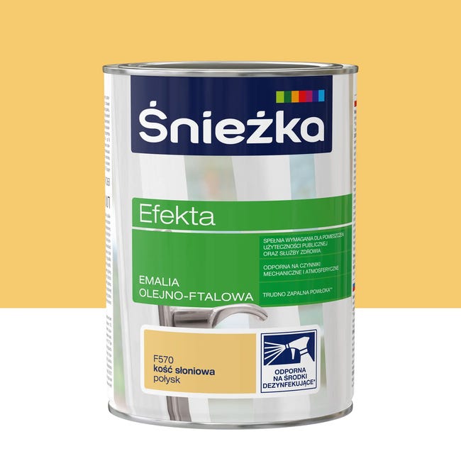 Emalia EFEKTA 0.9 l Kość słoniowa Połysk ŚNIEŻKA