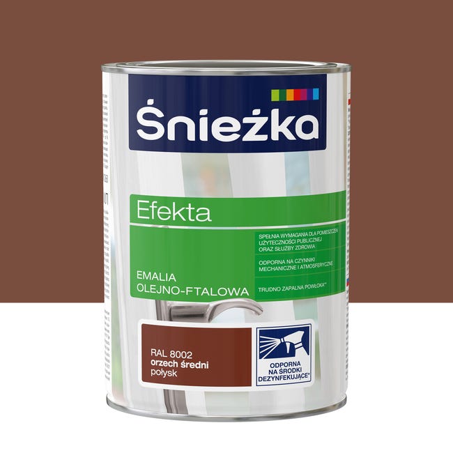Emalia EFEKTA 0.9 l Orzech średni Połysk ŚNIEŻKA