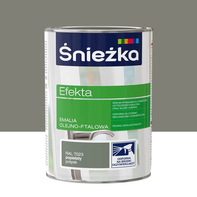 Emalia EFEKTA 0.9 l Popielaty Połysk ŚNIEŻKA