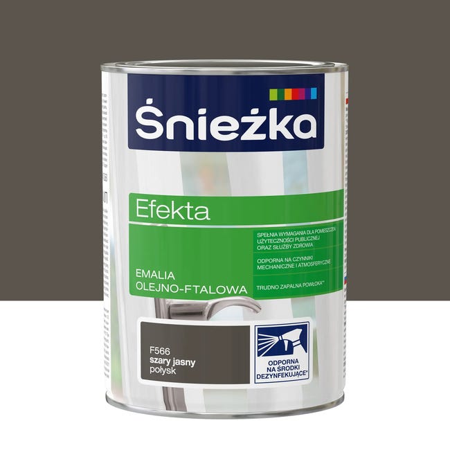 Emalia EFEKTA 0.9 l Szary jasny Połysk ŚNIEŻKA