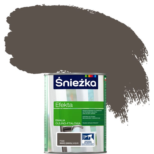 Emalia EFEKTA 0.9 l Szary jasny Połysk ŚNIEŻKA