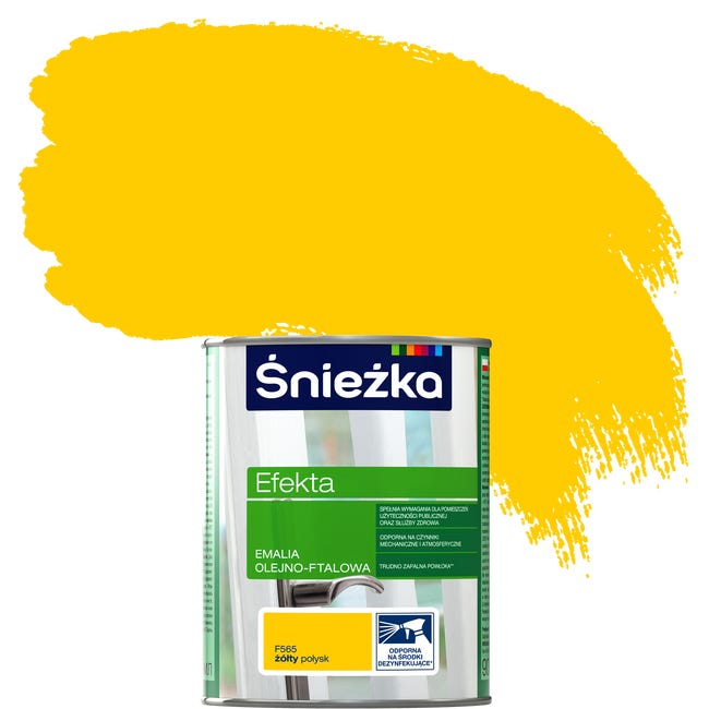 Emalia EFEKTA 0.9 l Żółty Połysk ŚNIEŻKA