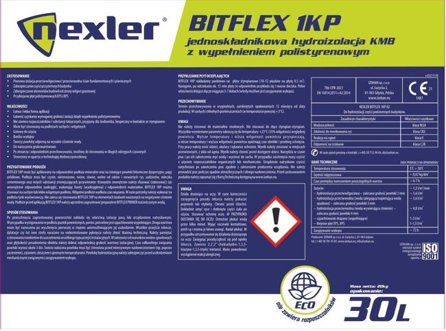 Emulsja bitumiczna Bitflex 1KP 30 litrów Nexler