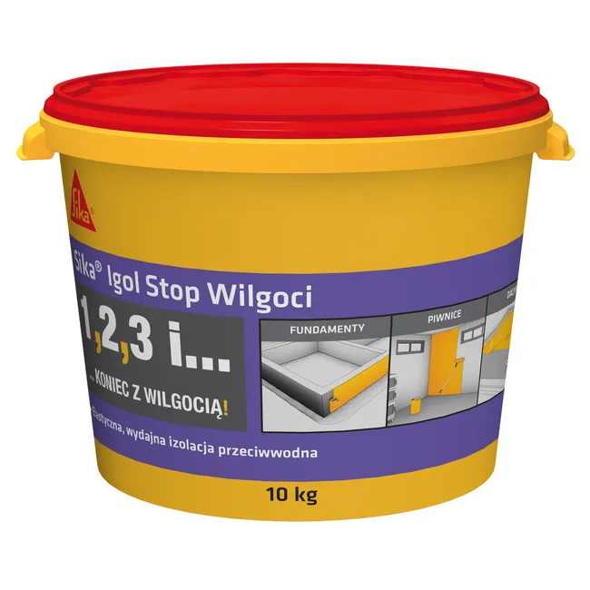 Emulsja bitumiczno-lateksowa Igol stop wilgoci 10 litrów Sika