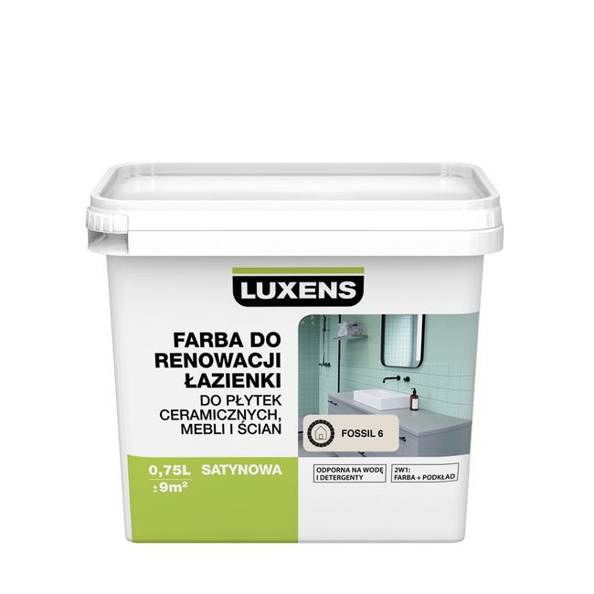 Farba DO RENOWACJI ŁAZIENKI do płytek, mebli i ścian 0.75 l Fossil 6 LUXENS