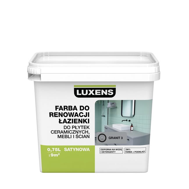 Farba DO RENOWACJI ŁAZIENKI do płytek, mebli i ścian 0.75 l Granit 3 LUXENS