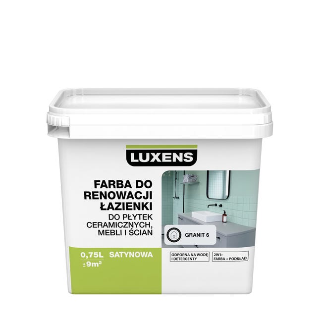 Farba DO RENOWACJI ŁAZIENKI do płytek, mebli i ścian 0.75 l Granit 6 LUXENS