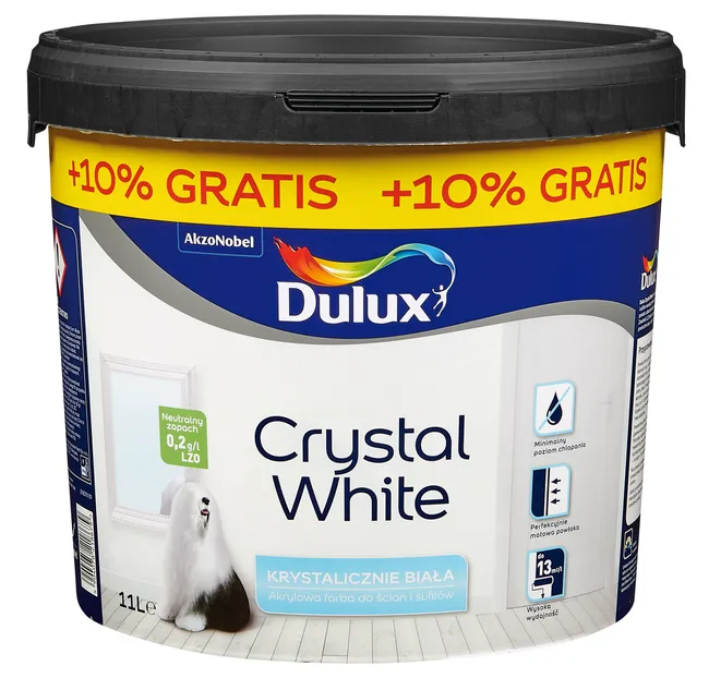 Farba Dulux Crystal White Biały 11 l