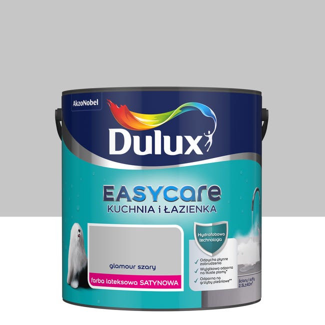 Farba Dulux Easycare Kuchnia i łazienka Glamour szary 2.5 l