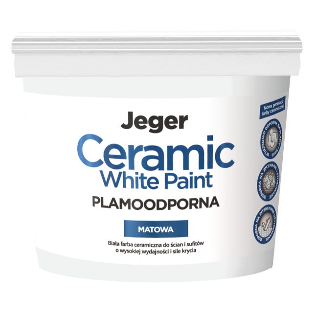 Farba Jeger Ceramic White Paint plamoodporna 2.5 l