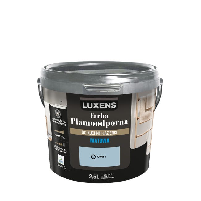 Farba Luxens Plamoodporna do kuchni i łazienki Fjord 5 2.5 l