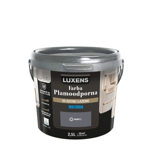 Farba Luxens Plamoodporna do kuchni i łazienki Granit 2 2.5 l