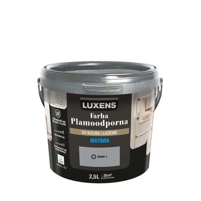 Farba Luxens Plamoodporna do kuchni i łazienki Granit 3 2.5 l