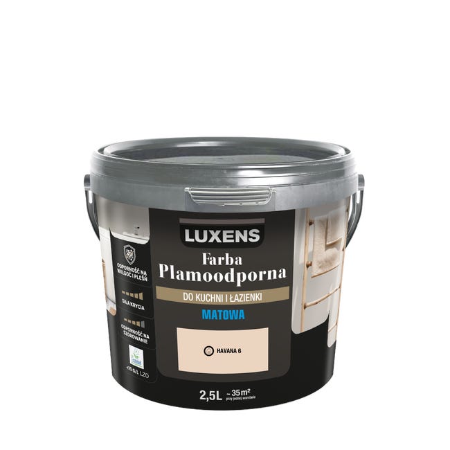 Farba Luxens Plamoodporna do kuchni i łazienki Havana 6 2.5 l