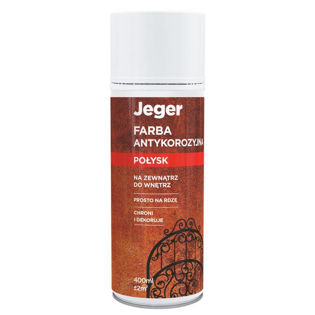 Farba antykorozyjna 0.4 l biały połysk Jeger