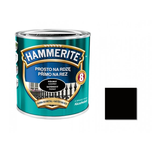 Farba antykorozyjna PROSTO NA RDZĘ 2.5 l Czarny Półmat HAMMERITE