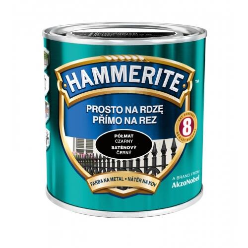 Farba antykorozyjna PROSTO NA RDZĘ 2.5 l Czarny Półmat HAMMERITE