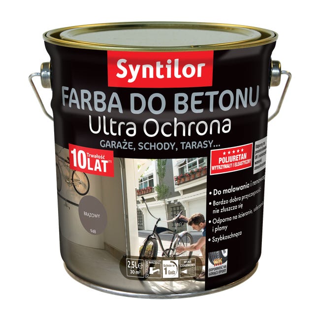 Farba do betonu ULTRA OCHRONA 2.5 l Brązowy SYNTILOR